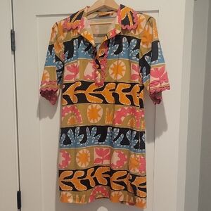 Oliphant Multicolor Geometric Mini Dress